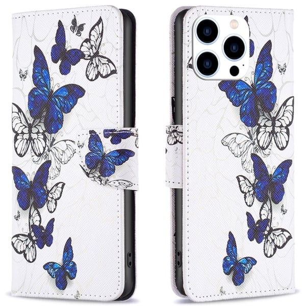 Wonderland iPhone 16 Pro flip-etui - Sommerfugler Wonderland iPhone 16 Pro flip-etui - Sommerfugler