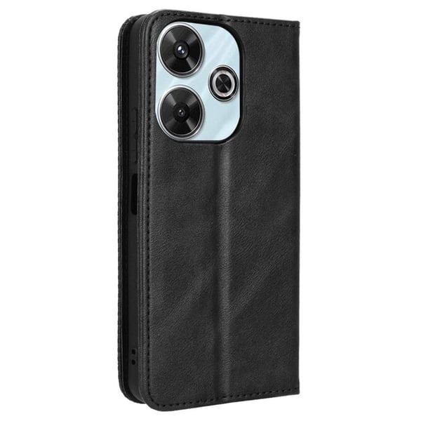 Bofink Vintage Xiaomi Redmi Note 13 / Xiaomi Poco M6 lærveske - Svart