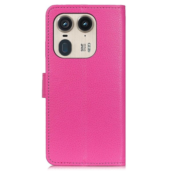 Klassisk Motorola Edge 50 Ultra / Motorola Moto X50 Ultra flip etui - Rose