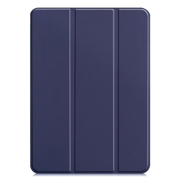 iPad Pro 11 (2024) støtsikkert etui og PU Auto Wake Sleep-nettbrettskall med trefoldig stativ - Blå