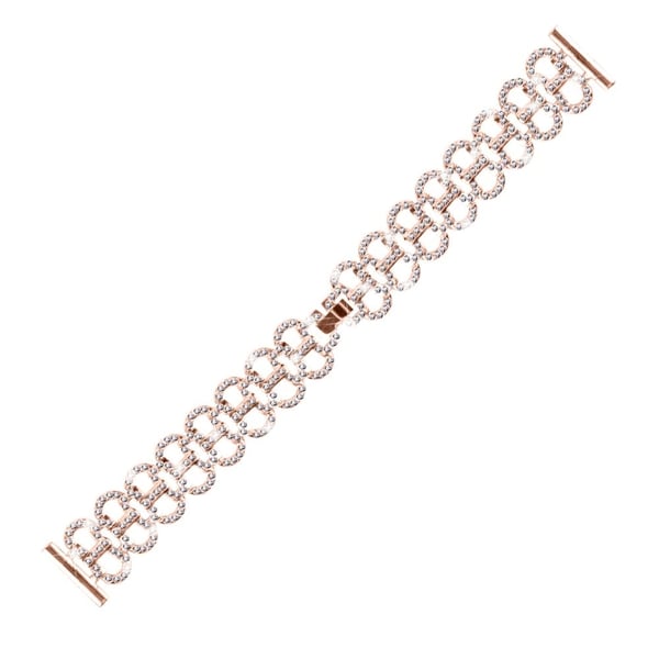Ticwatch 2 / E / C2 (svart eller sølv urskive) Rhinestone Gourd Design Watch bandstylish Alloy Strap - Rose Gull