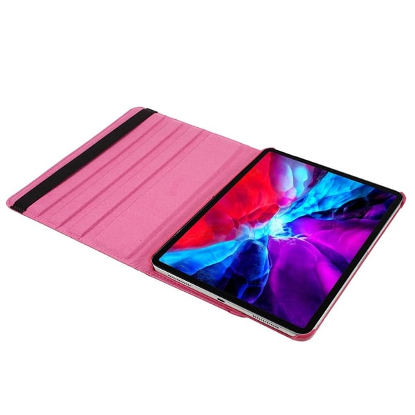 360 Roterende stativ Litchi Skin Leather Tablet Case protector iPad Air 13 (2024) / Pro 12,9-tommers (2022) / (2021) / (2020) / (2018) - Rose