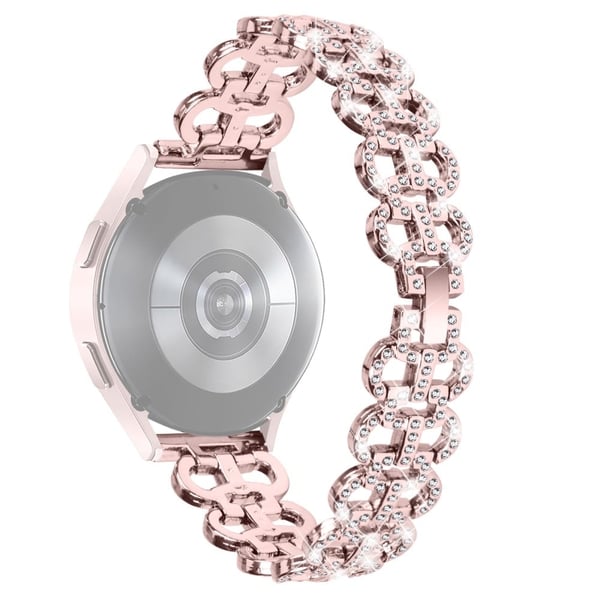 Samsung Galaxy Watch4 40mm / 44mm Watch band Rhinestones Decor Gourd Shape Alloy Strap - Pink