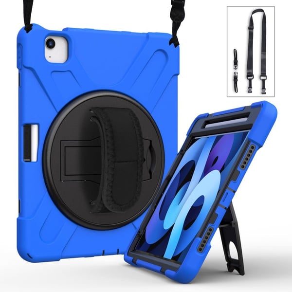 iPad Air 11 (2024) / Air (2020) / Air (2022) / Pro 11-inch (2022) / (2021) / (2020) / (2018) bump resistant and Silicone Kickstand Case with Strap - B iPad Air 11 (2024) / Air (2020) / Air (2022) / Pro 11-inch (2022) / (2021) / (2020) / (2018) bump resistant and Silicone Kickstand Case with Strap - B