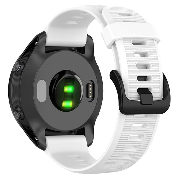 Garmin Forerunner 945 / 935 korvaava kellonhihna teräksinen solki kuvioitu silikoninen kellonhihna - Valkoinen Garmin Forerunner 945 / 935 korvaava kellonhihna teräksinen solki kuvioitu silikoninen kellonhihna - Valkoinen