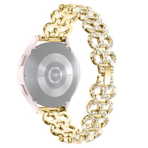 Samsung Gear Sport / Gear S2 Classic Rhinestones Decor Gourd Shape Watchband Alloy Strap - Guld