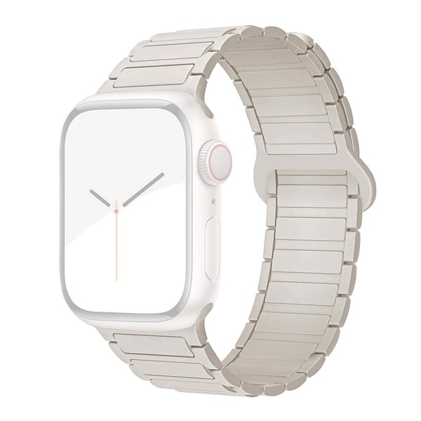 Apple Watch Ultra 2 Ultra 49mm / 9 8 7 45mm / 6 5 4 SE (2022) SE (2023) SE 44mm / 3 2 1 42mm Silikonrem Magnetisk - Stjernelys Apple Watch Ultra 2 Ultra 49mm / 9 8 7 45mm / 6 5 4 SE (2022) SE (2023) SE 44mm / 3 2 1 42mm Silikonrem Magnetisk - Stjernelys