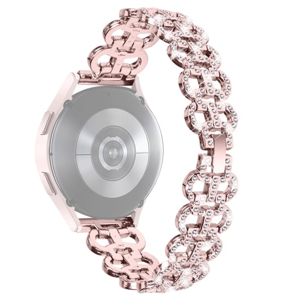 Rhinestones Decor Gourd Shape Watch band Garmin Vivoactive 5 Metal Alloy Strap - Pink