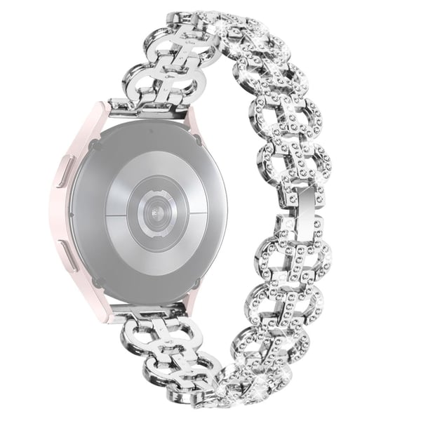 Garmin Venu / Forerunner 55 Watch band Rhinestones Decor Gourd Shape Alloy Strap - Silver