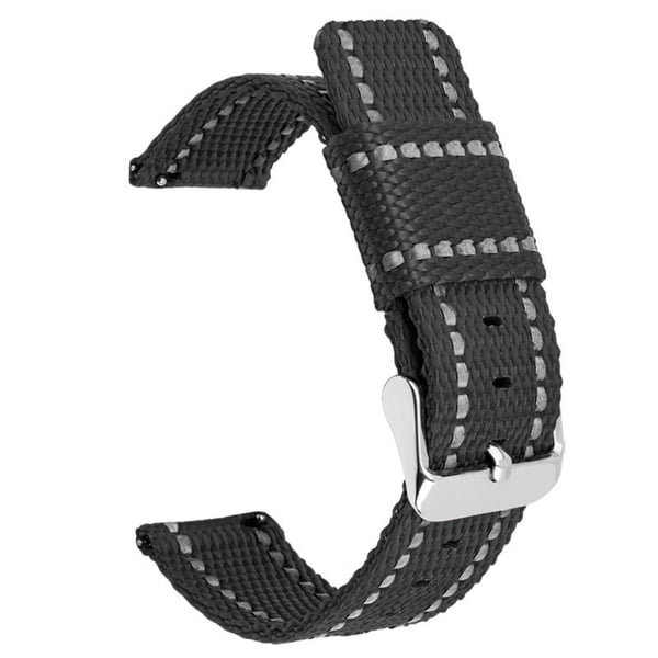 Huawei Watch GT 3 42mm / Watch GT 3 Pro 43mm Håndledsrem 20mm Texture Nylon Watchstrap - Sort / Sort
