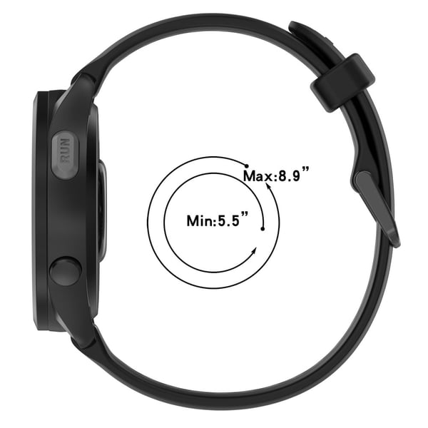 Huawei Watch GT 2 / 3 / 3 Pro / Samsung Galaxy Watch6 Classic Silicone band 20mm Dual-Color Textured Watch Strap - Black / Green
