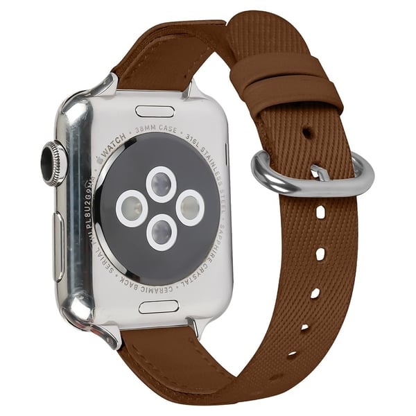 Flettet nylonrem Apple Watch Series 9 8 7 41mm / 6 5 4 SE (2022) SE (2023) SE 40mm / 3 2 1 38mm Watchstrap - Brun