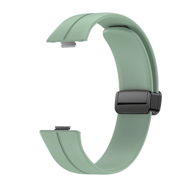 Huawei Watch Fit 3 Silikonarmbånd med magnetisk sammenleggbar spenne - Grågrønn