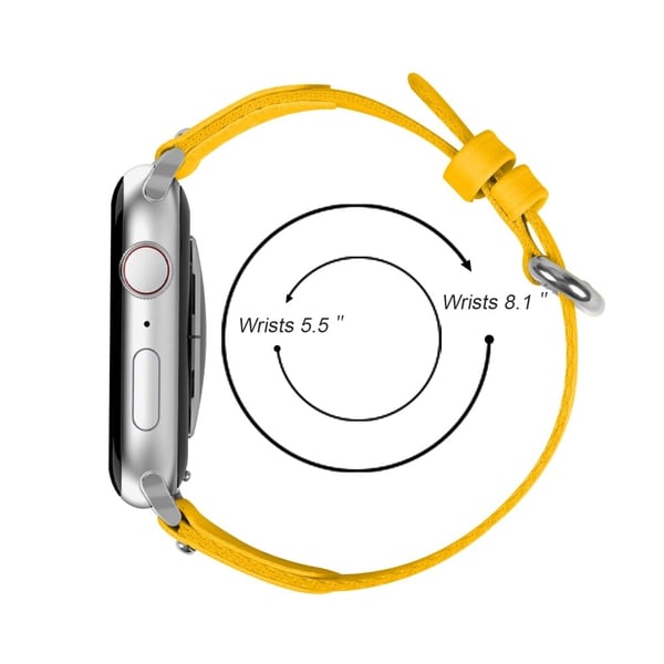 Flettet nylonrem Apple Watch Series 9 8 7 41mm / 6 5 4 SE (2022) SE (2023) SE 40mm / 3 2 1 38mm Watchstrap - Gul
