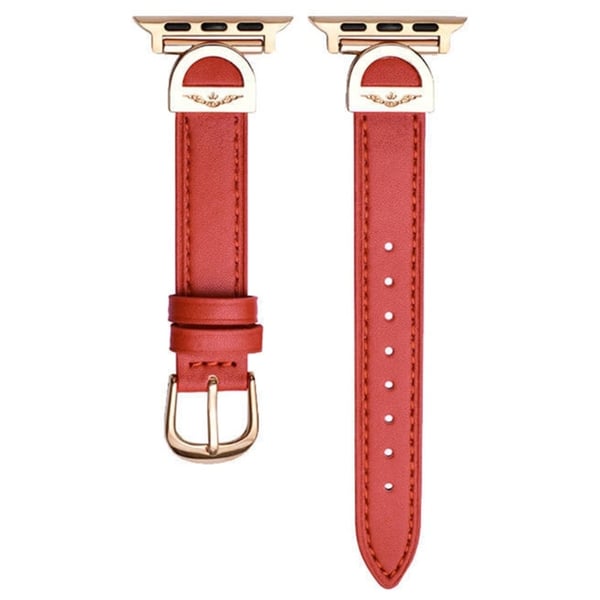 Apple Watch Series 9 8 7 41mm / 6 5 4 SE (2023) SE (2022) SE 40mm / 3 2 1 38mm Armbåndsarmbånd i mikrofiberlær - Rød