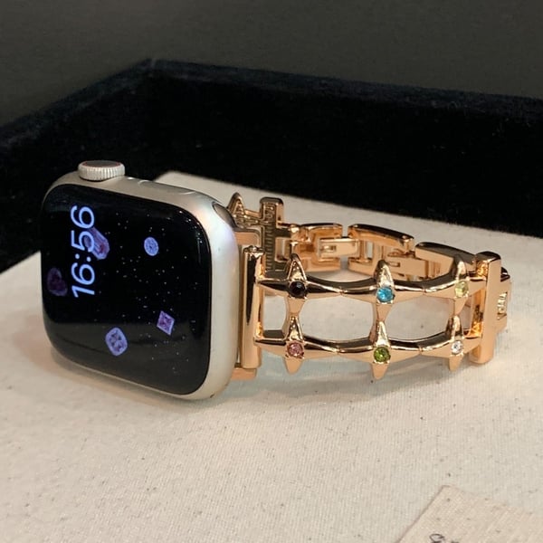 Apple Watch Series 9 8 7 41mm / 6 5 4 SE (2023) SE (2022) SE 40mm / 3 2 1 38mm Alloy Bracelet Watchband - Rose Gull