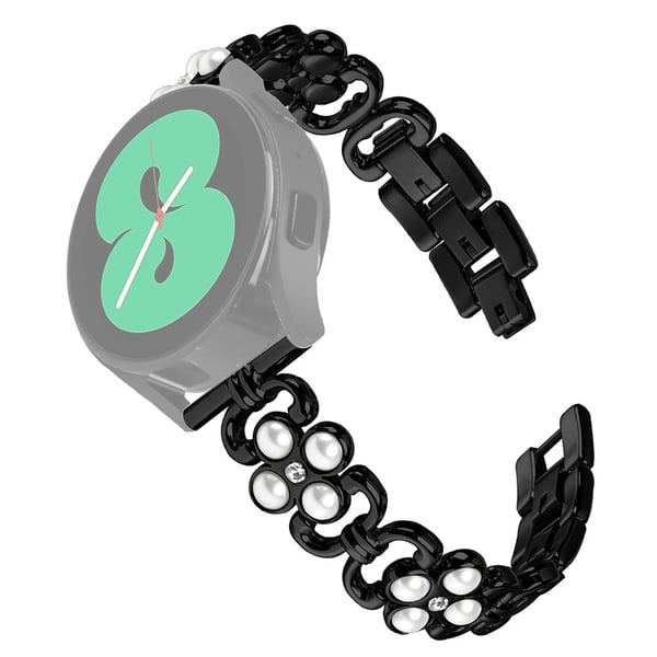 Huami Amazfit GTS 2 Smartwatch Strap Pearl Four Leaf Clover rustfritt stålbånd - Svart