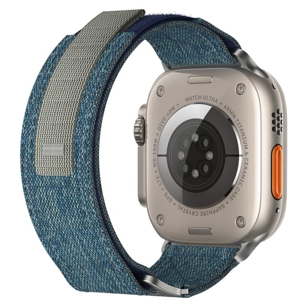 Apple Watch Series 9 8 7 41mm / 6 5 4 SE (2022) SE (2023) SE 40mm / 3 2 1 38mm Nylon Watchband Justerbar rem - Babyblå Apple Watch Series 9 8 7 41mm / 6 5 4 SE (2022) SE (2023) SE 40mm / 3 2 1 38mm Nylon Watchband Justerbar rem - Babyblå
