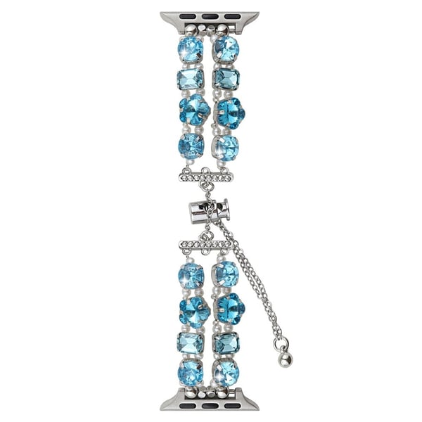Apple Watch Series 9 8 7 41mm / 6 5 4 SE (2023) SE (2022) SE 40mm / 3 2 1 38mm Smykkearmbånd Rhinestone Armbånd - Blå Apple Watch Series 9 8 7 41mm / 6 5 4 SE (2023) SE (2022) SE 40mm / 3 2 1 38mm Smykkearmbånd Rhinestone Armbånd - Blå