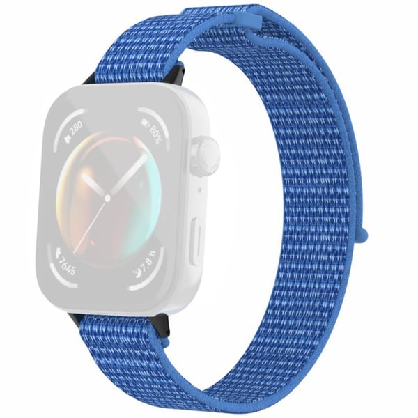 Huawei Watch Fit 3 Klokkerem Magic Tape Nylon-klokkerem - Kappblå