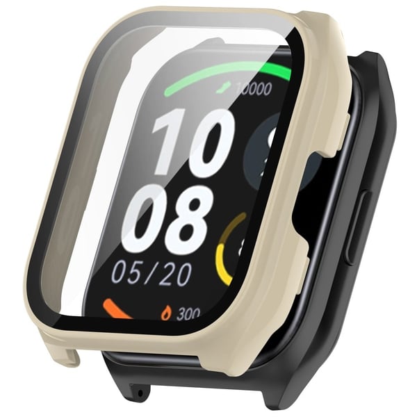 Haylou Smartwatch 2 Pro (LS02 Pro) støtsikkert beskyttelsesveske med skjermbeskytter i herdet glass - Elfenbenshvit Haylou Smartwatch 2 Pro (LS02 Pro) støtsikkert beskyttelsesveske med skjermbeskytter i herdet glass - Elfenbenshvit