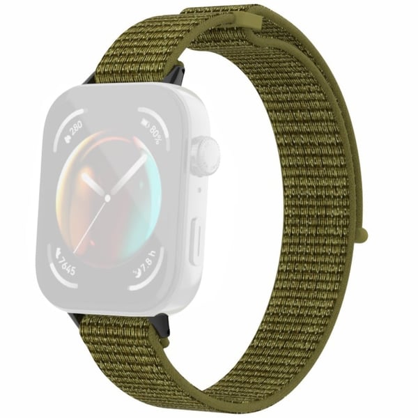Huawei Watch Fit 3 Klokkerem Magic Tape Nylon-klokkerem - Oliven