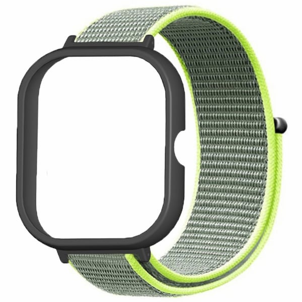 Xiaomi Redmi Watch 4 Rannehihna Nylon Loop kellonauha musta kolhun kestävä katsella tapauksessa - Kirkkaan Keltainen