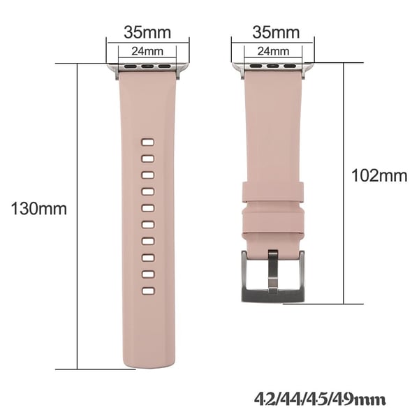 Apple Watch Ultra 2 Ultra 49mm / 9 8 7 45mm / 6 5 4 SE (2023) SE (2022) SE 44mm / 3 2 1 42mm Strap Silicone Fitness Tracker band - Stjernelys