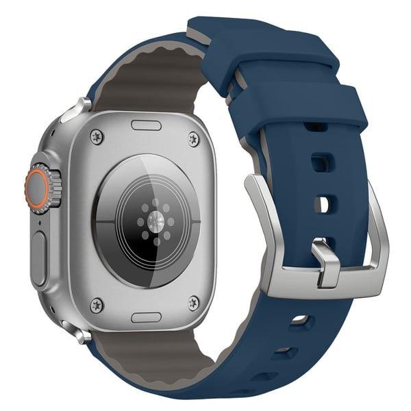 Apple Watch Series 9 8 7 41mm / 6 5 4 SE (2022) SE (2023) SE 40mm / 3 2 1 38mm silikoninen ranneke - Keskiyön Sininen