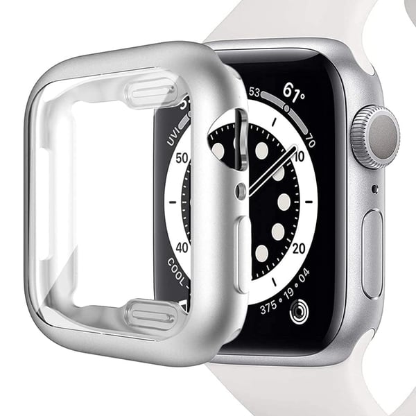Apple Watch Series 3 / 2 / 1 42 mm mykt, fleksibelt etui med skjermbeskytter Galvanisert klokkedeksel - Sølv Apple Watch Series 3 / 2 / 1 42 mm mykt, fleksibelt etui med skjermbeskytter Galvanisert klokkedeksel - Sølv