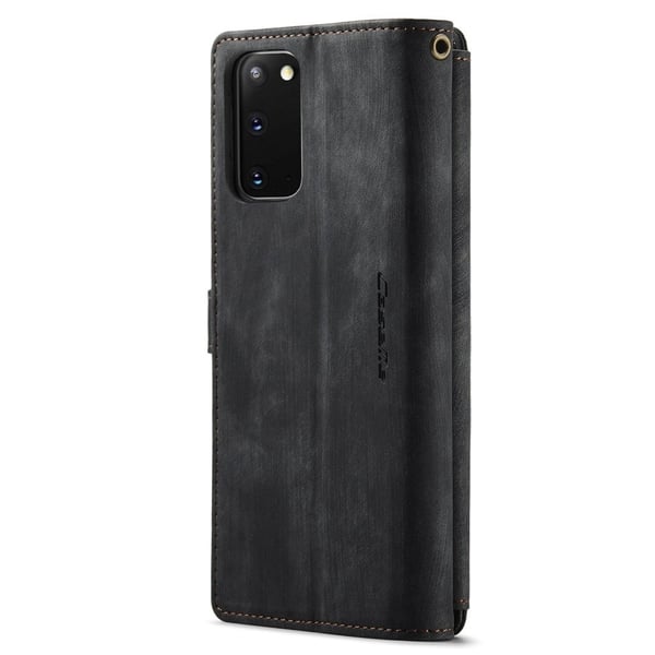 CaseMe Samsung Galaxy S20 etui med lynlås & pung - Sort