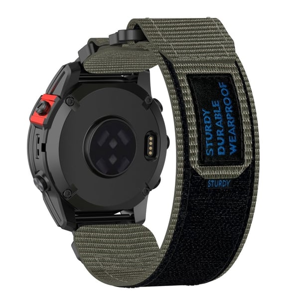 Garmin Quickfit 20mm / Fenix 7S / 7S Pro Nylon-kellohihna Magic Tape -kellohihna - Harmaa