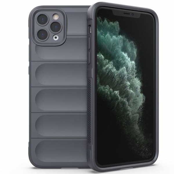 Blødt grebsformet iPhone 11 Pro cover - Mørkegrå