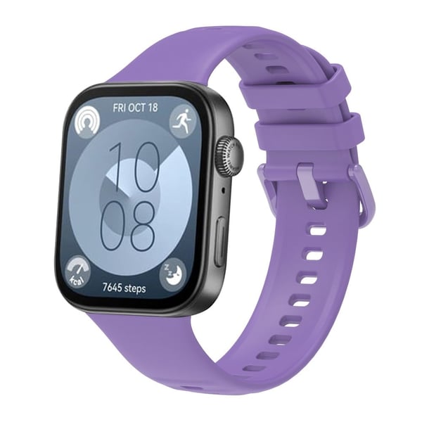 Huawei Watch Fit 3 Silicone Watch band Adjustable Strap Replacement - Purple