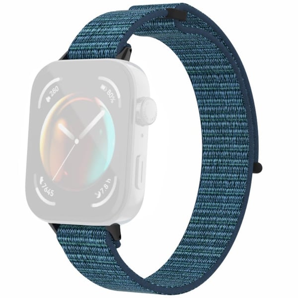 Huawei Watch Fit 3 Klokkerem Magic Tape Nylon-klokkerem - Dyp Tåkegrå