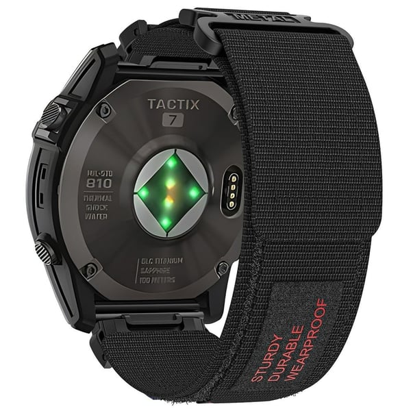Garmin Fenix 7X / 7X Pro / Tactix 7 klokkerem 26 mm justerbar sportsklokkerem med hurtigutløser - Svart
