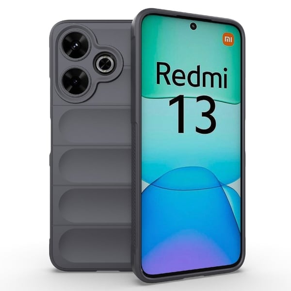 Pehmeä kahva muotoiltu kuori Xiaomi Redmi 13 / Xiaomi Redmi Note 13R - Tummanharmaa
