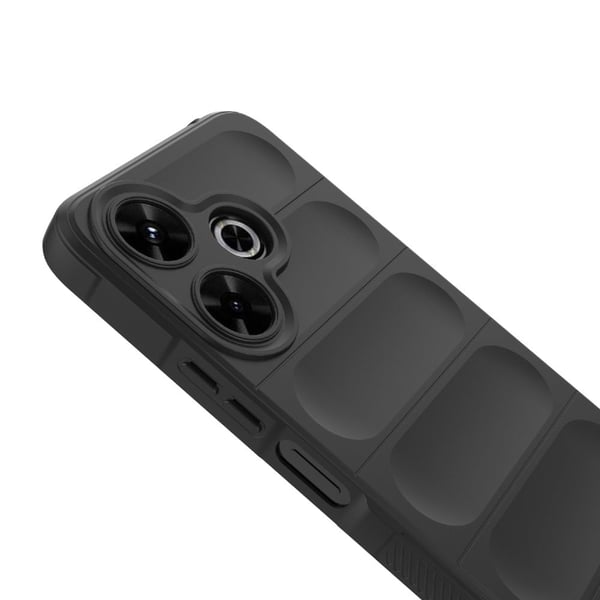 Pehmeä kahva muotoiltu kuori Xiaomi Redmi 13 / Xiaomi Redmi Note 13R - Tummanharmaa