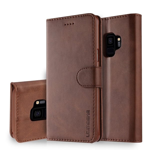LC.IMEEKE Samsung Galaxy S9 flip etui - Kaffe