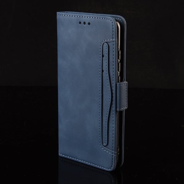 Lommebok-etui i moderne skinn-design Sony Xperia 5 II - Blå