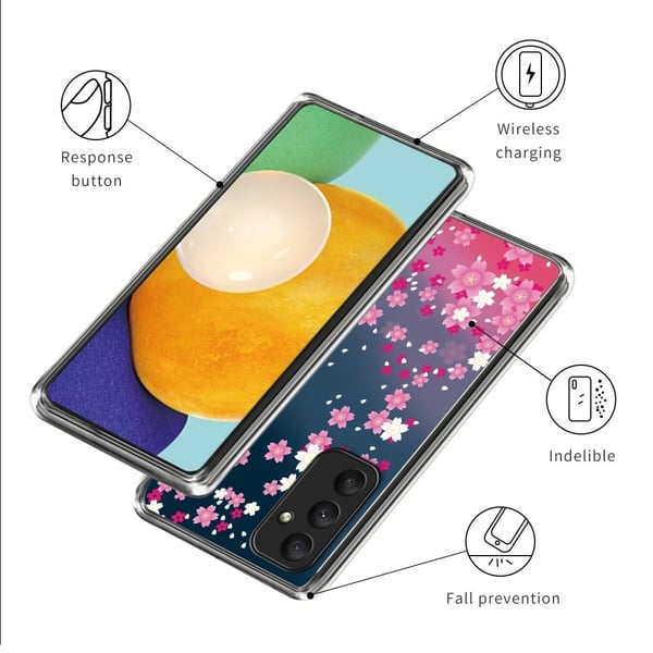 Deco Samsung Galaxy A35 kotelot - Vaaleanpunaiset Kukat