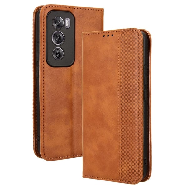 Bofink Vintage Oppo Reno12 nahkakotelo - Ruskea