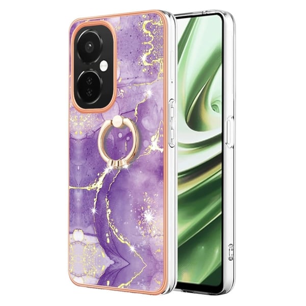 Marmormønstret deksel med ringholder for OnePlus Nord CE 3 Lite / OnePlus Nord N30 / OnePlus Nord CE 3 - Lila 002