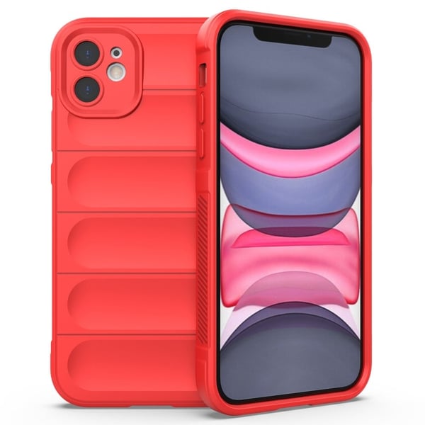 Pehmeä kahva muotoiltu kuori iPhone 11 - Punainen