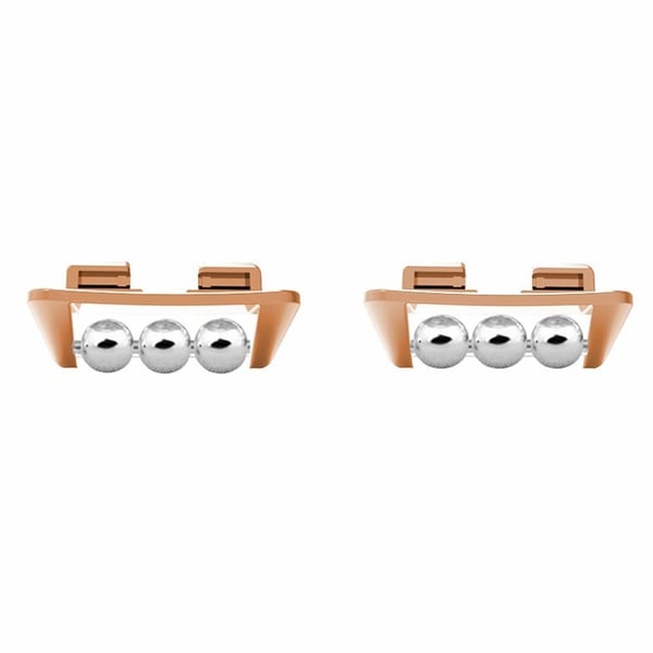 1 par Huawei Band 9 / 8 Strap Connector Beads Design DIY-stylet Watch Band Metal Connection Adapter - Rose Gull