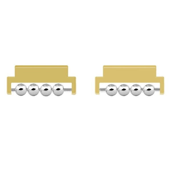 1 Pair Huawei Watch GT 4 41mm Smartwatch Strap Connector Beads Design 18mm Band Metal Adapter - Gold