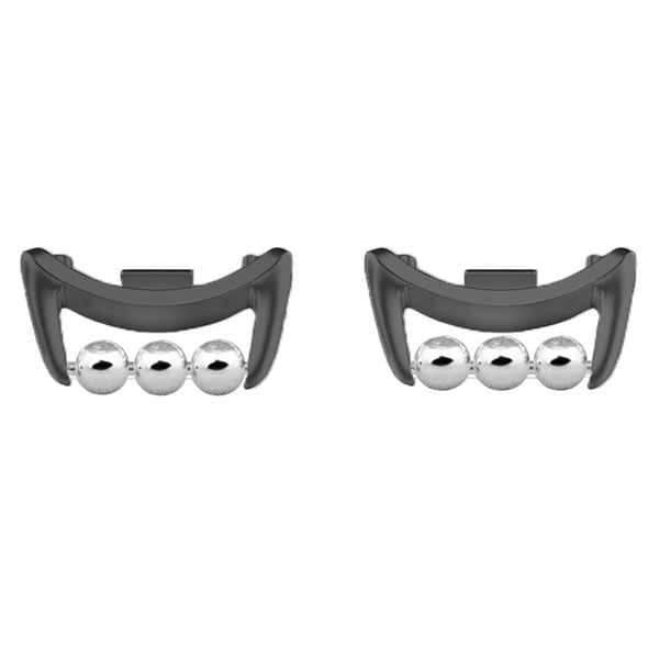 1 pari Xiaomi Smart Band 8 DIY-tyylinen kellon hihnan liitin helmiä muotoilu ranneke metalli liitin - Musta