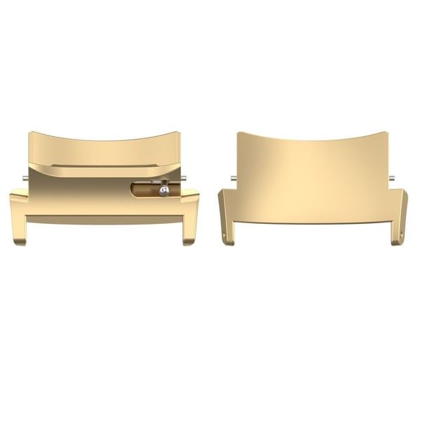 1 par klockbandsadaptrar OnePlus Watch 2R / Watch 2 , anslutningsspänne i rostfritt stål (innerlängd: 22 mm) - Guld
