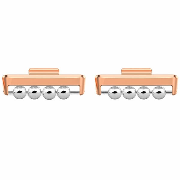 1 par Huawei Watch Fit 2 DIY-stylet remkontaktperler med designarmbånd og metalladapter - Rose Gull 1 par Huawei Watch Fit 2 DIY-stylet remkontaktperler med designarmbånd og metalladapter - Rose Gull