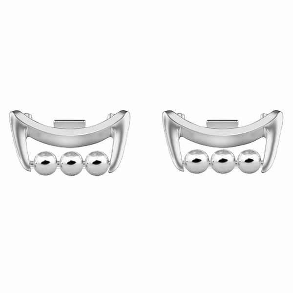 1 par Xiaomi Smart Band 8 DIY-stil klokkeremkontakt med perler design armbånd metallkontakt - Sølv 1 par Xiaomi Smart Band 8 DIY-stil klokkeremkontakt med perler design armbånd metallkontakt - Sølv